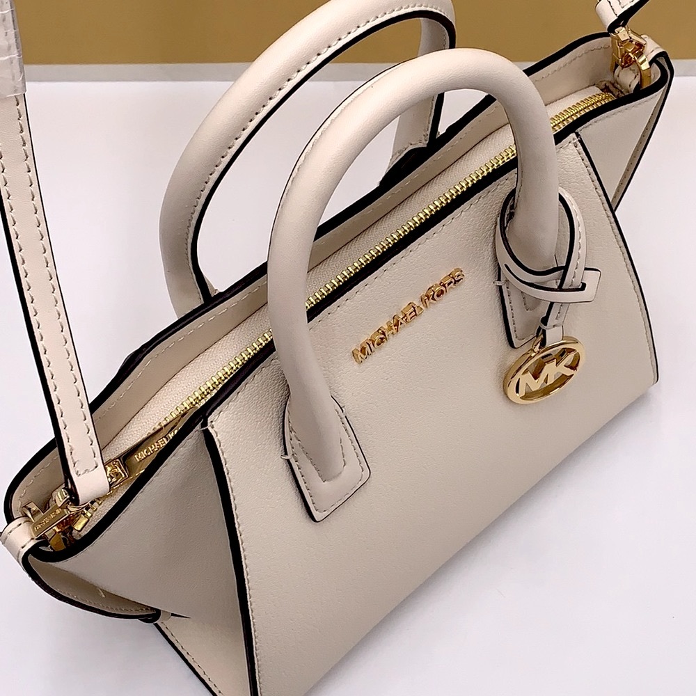 MICHAEL KORS
Avril Small Leather Top-Zip Satchel LIGHT CREAM COLOR - Picture 9 of 13